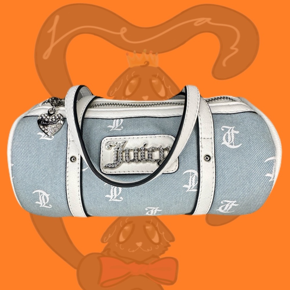 Juicy Couture Blue and White Barrel Bag